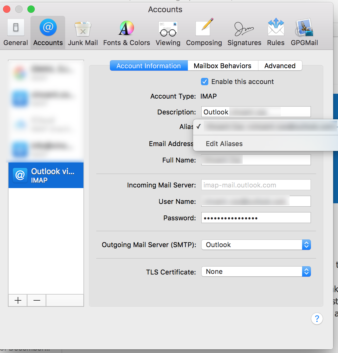 problem connecting outlook for mac to gmail