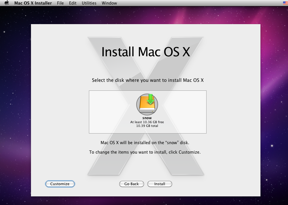 partition hard drive on mac for previous os x install